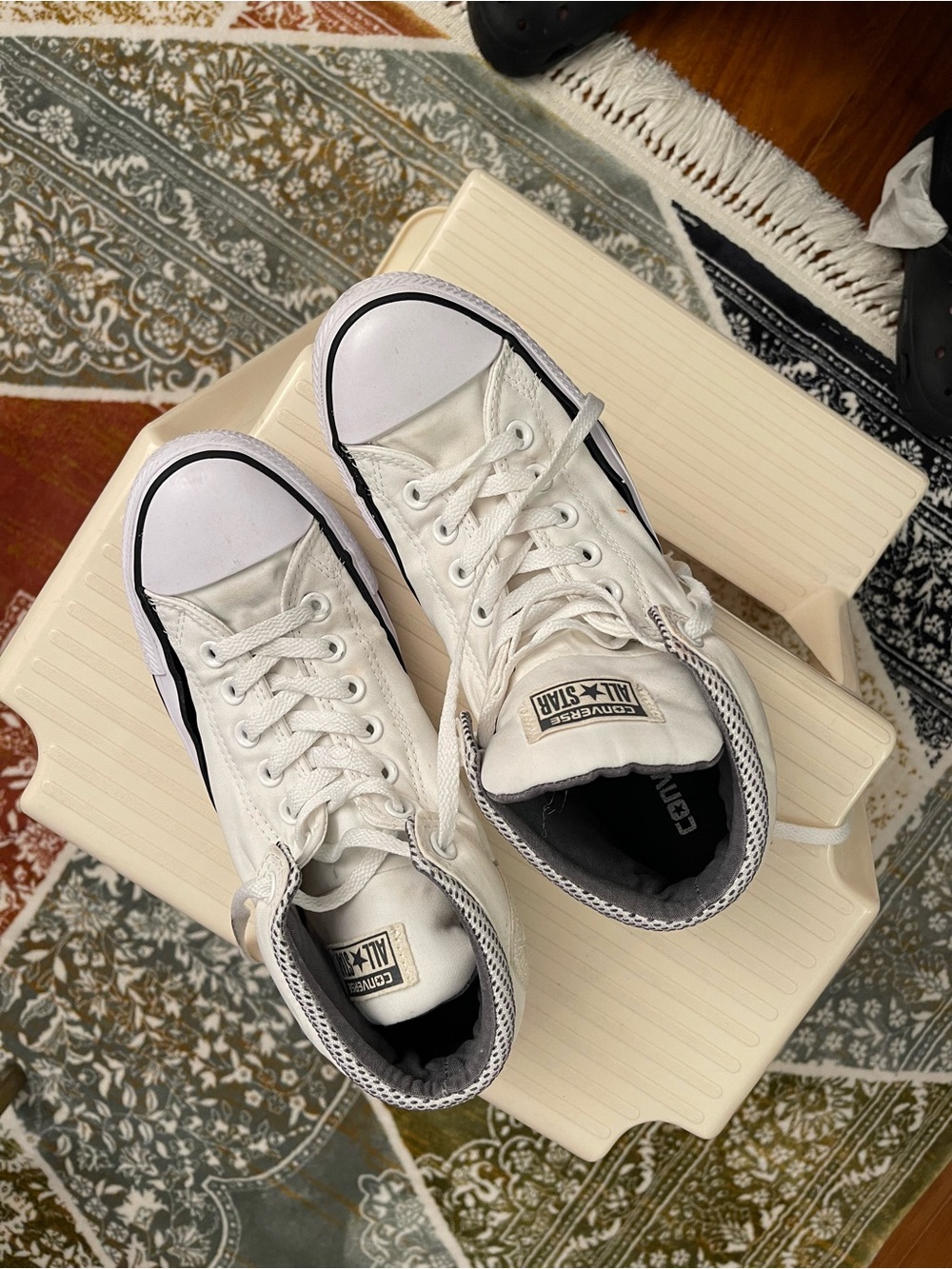 Converse White and Black Low-Top Sneakers